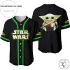 Star Wars Baby Yoda All Over Print Baseball Jersey – Black