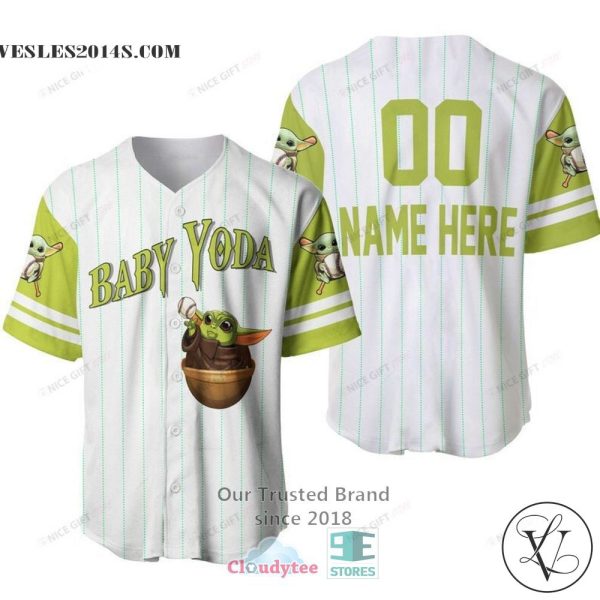 Star Wars Baby Yoda Personalized Baseball Jersey Shirt