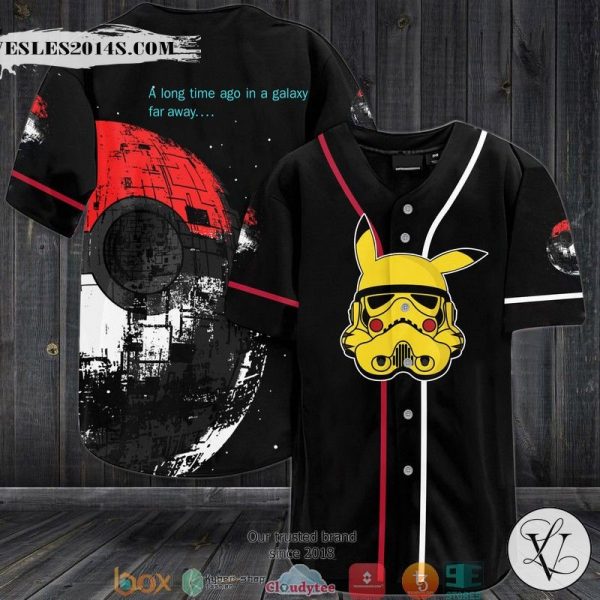 Star Wars Pokemon A long time ago in a galaxy far away Baseball Jersey