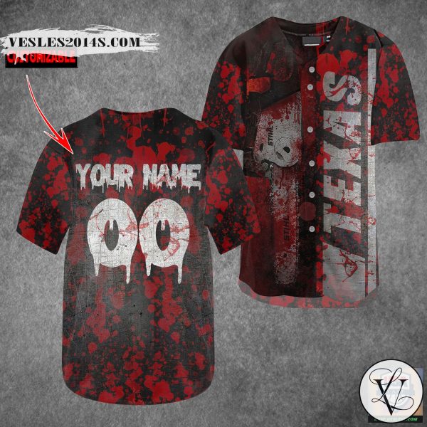 Stihl Texas Chainsaw Personalized Baseball Jersey
