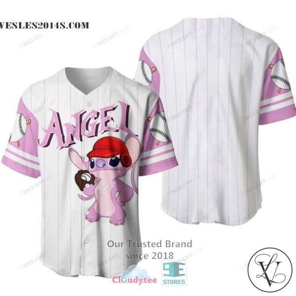 Stitch Angel Baseball Jersey Shirt