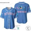 Stitch Custom Name Blue Baseball Jersey Shirt