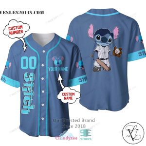 Stitch Personalized Play Baseball Jersey Shirt