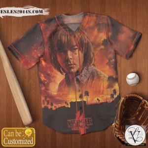 Stranger Things 4 Custom Name And Number Baseball Jersey