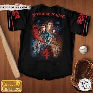 Stranger Things 4 Custom Name Baseball Jersey Shirt
