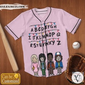 Stranger Things Alphabet Personalized Baseball Jersey Shirt