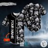 Stuck Between IDK IDC And IDGAF Diamond Skull Custom Baseball Jersey
