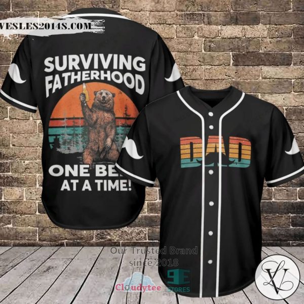 Surviving Fatherhood One Beer At A Time Baseball Jersey Shirt