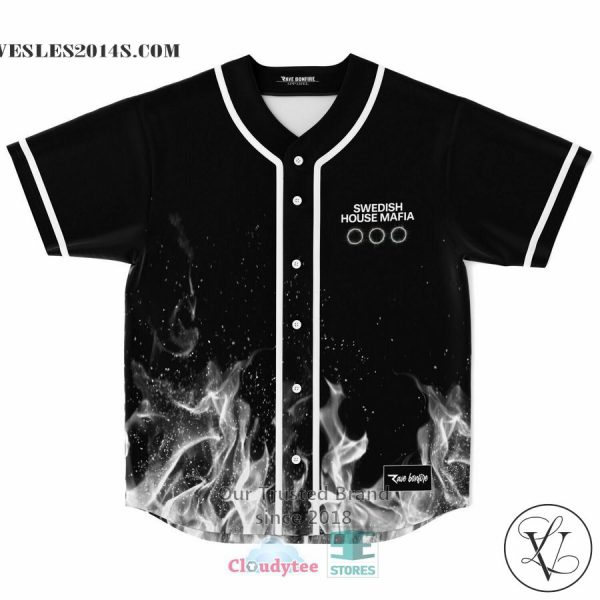 Swedish House Mafia fire black Baseball Jersey