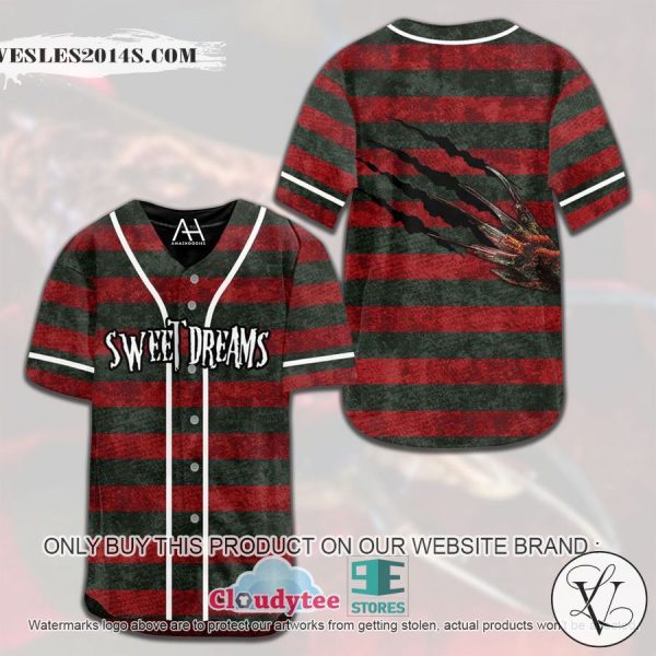 Sweet Dreams Freddy Krueger Baseball Jersey