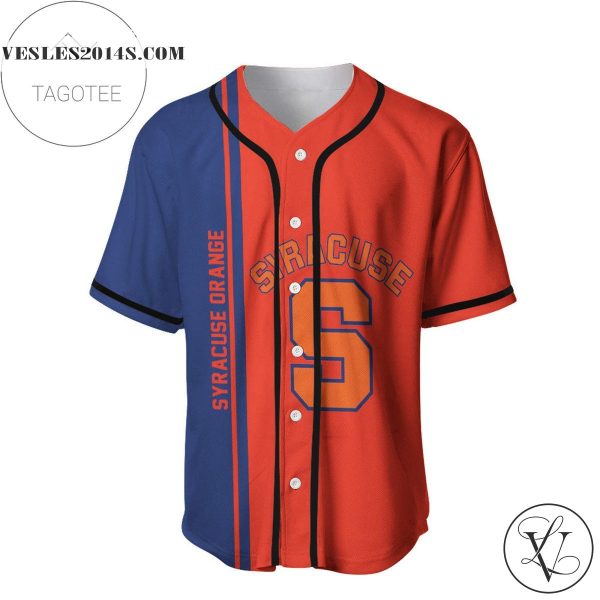 Syracuse Orange Baseball Jersey Half Style – NCAA