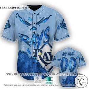 Tampa Bay Rays Blood Personalized Baseball Jersey