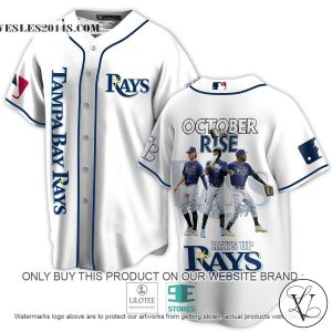 Tampa Bay Rays October Rise Rays Up Rays White Baseball Jersey