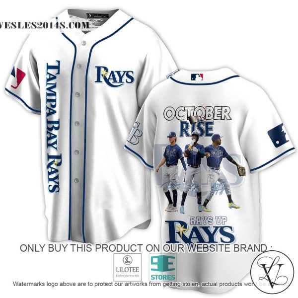 Tampa Bay Rays October Rise Rays Up Rays White Baseball Jersey
