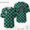 Tanjiro Demon Slayer Caro Baseball Jersey Shirt