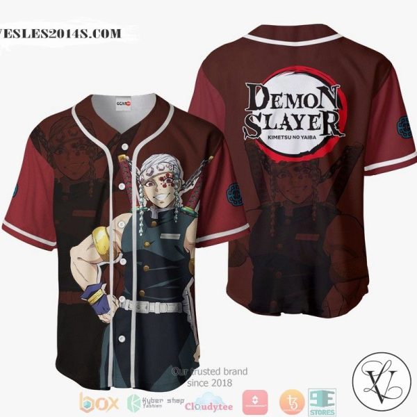 Tengen Uzui Demon Slayer Red Baseball Jersey Shirt