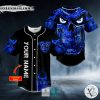 Terminator Blue Fire Skull Custom Baseball Jersey