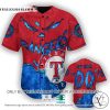 Texas Rangers Blood Personalized Baseball Jersey