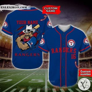 Texas Rangers MLB Personalized Baseball Jersey