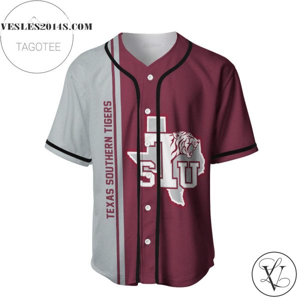 Texas Southern Tigers Baseball Jersey Half Style – NCAA