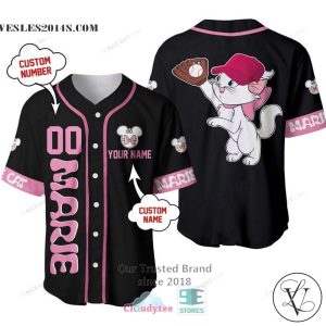 The Aristocats Marie Cartoon Personalized Baseball Jersey Shirt
