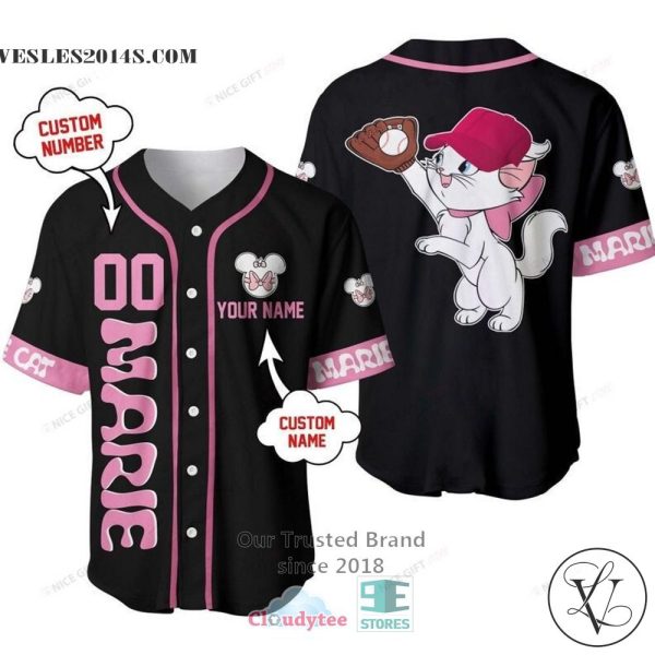 The Aristocats Marie Cartoon Personalized Baseball Jersey Shirt