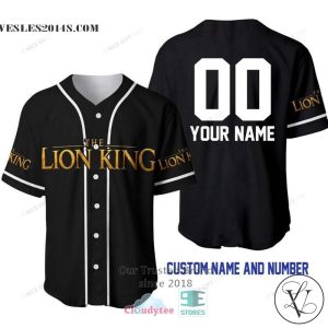 The Lion King Personalized Black Baseball Jersey Shirt