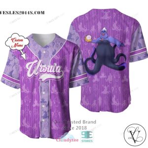 The Little Mermaid Ursula Custom Name Baseball Jersey Shirt