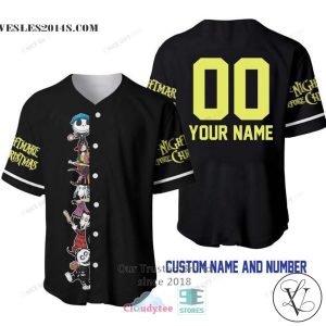 The Nightmare Before Christmas Personalized Baseball Jersey Shirt