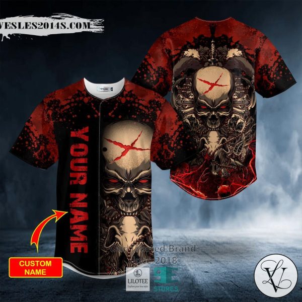 The Wanted Raven Killer Skull Baseball Jersey