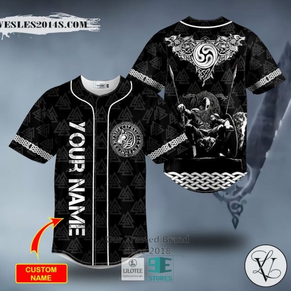Thor In Throne Viking Custom Baseball Jersey
