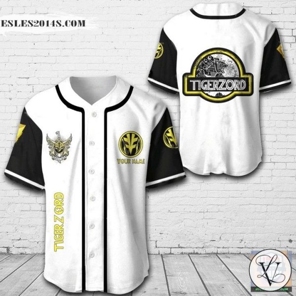 Tigerzord Mighty Morphin Power Rangers Baseball Jersey Shirt