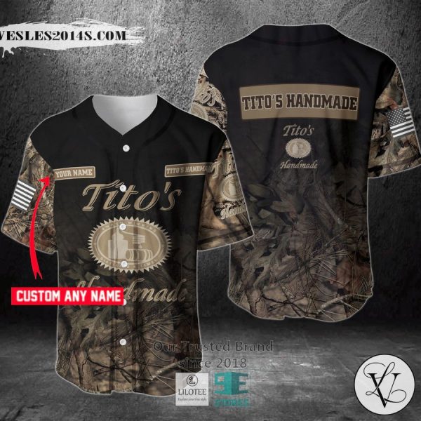 Tito S Handmade Vodka Your Name Hunting Baseball Jersey