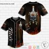Tito’s Handmade Vodka Flame Skull Baseball Jersey