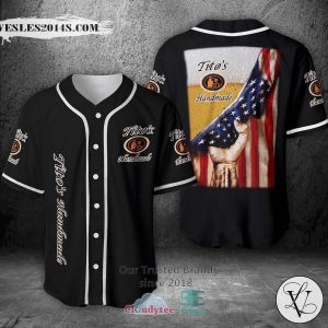 Tito’s Handmade Vodka United States Flag black Baseball Jersey