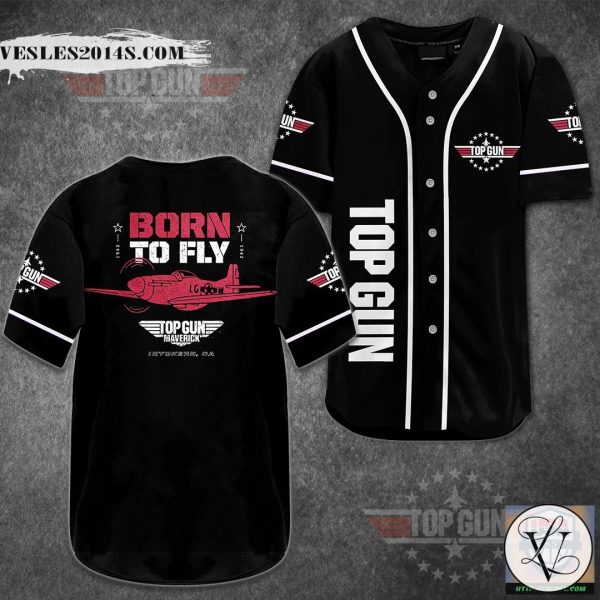 Top Gun Born To Fly Baseball Jersey