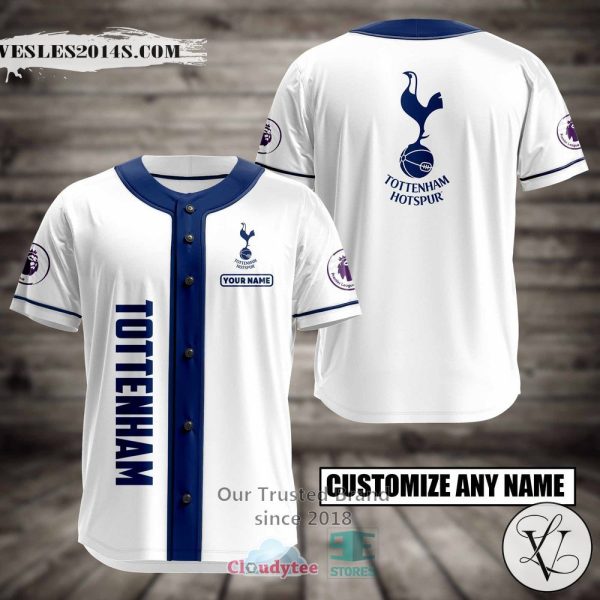 Tottenham Hotspur Custom Name Baseball Jersey Shirt