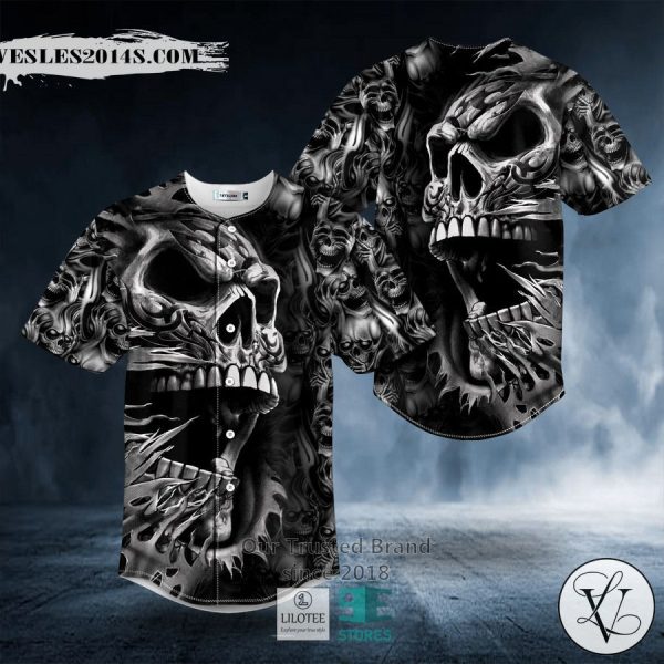 Tribal Metal Breakthrough Skull Baseball Jersey