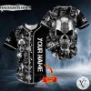Tribal Tattoos Metal Skull Custom Baseball Jersey
