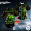 Trust Wrong People Green Biohazard Monster Skull Custom Baseball Jersey