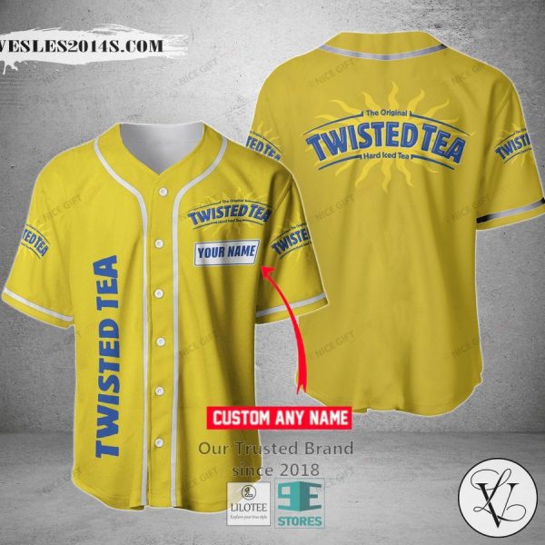 Twisted Tea Your Name Yellow Baseball Jersey