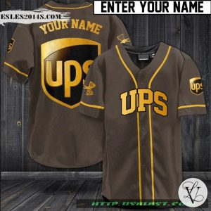 UPS Custom Name Baseball Jersey Shirt