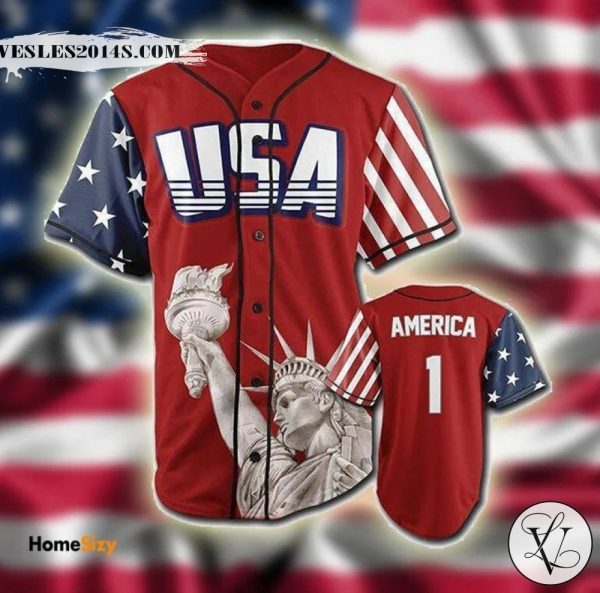 USA Patriotic America Baseball Jersey