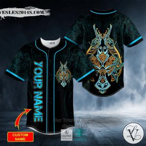Ulfhednar King Viking Blue Tattoo Custom Baseball Jersey
