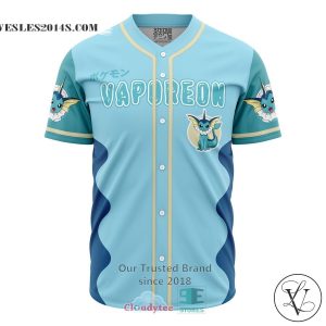 Vaporeon Eeveelution Pokemon Baseball Jersey