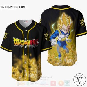 Vegeta Super Saiyan Dragon Ball Anime Baseball Jersey Shirt