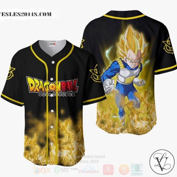 Vegeta Super Saiyan Dragon Ball Anime Baseball Jersey Shirt