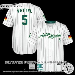 Vettel Aston Martin 5 Baseball Jersey