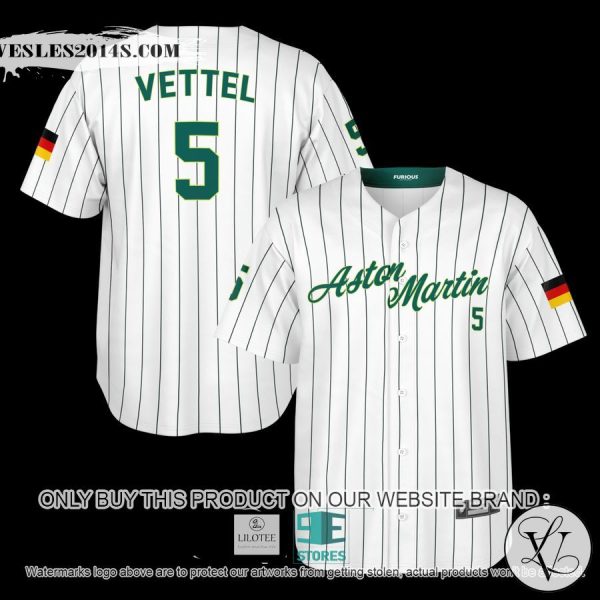Vettel Aston Martin 5 Baseball Jersey