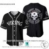 Viking Skull Till Valhalla Never Kneel Custom Name Baseball Jersey